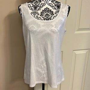 White sequined tank top. Size Large.